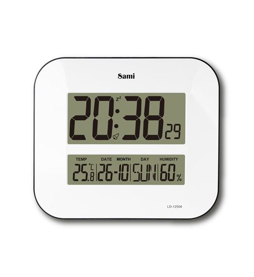 Sami reloj de pared y sobremesa rectangular digital tª calend. ld-12506 - LD-12506