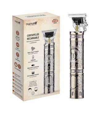 Digivolt cortapelo recargable buda tipo c metálico dorado 3 peines cp-502 - CP-502