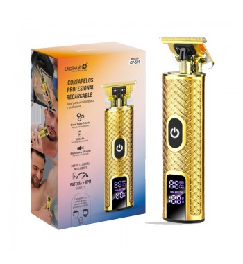 Digivolt cortapelo recargable dorado tipo c metálico afilado potente cp-511 - CP-511