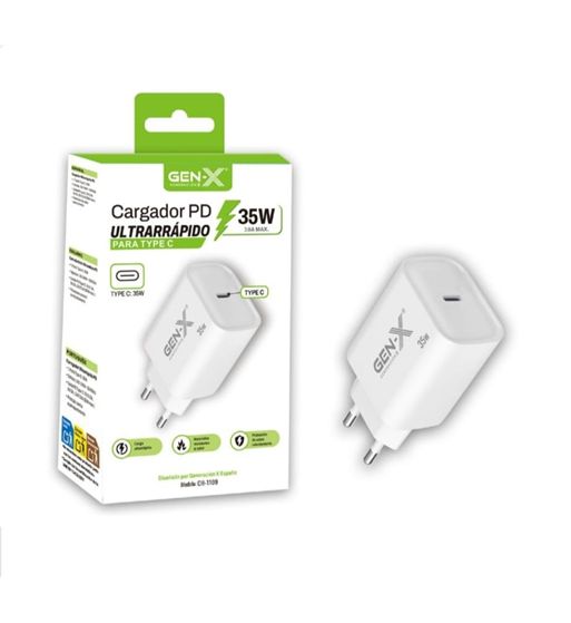 Gen-x cargador ultra rápido móvil pd tipo c 35w 3a ch-1109 - CH-1109_1
