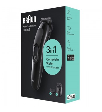 Braun barbero 3 en 1 recargable barba y pelo styling kit series 3 sk-2400 - SK2400_2