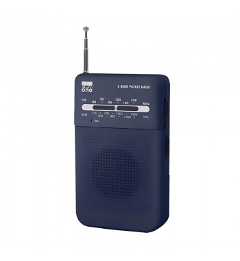 New one radio analógica vertical bolsillo am/fm a pilas negra r206 - R206