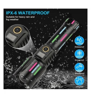 Linterna potente recargable powerbank aluminio multifuncional kh-w515 lk62 - LK62_4