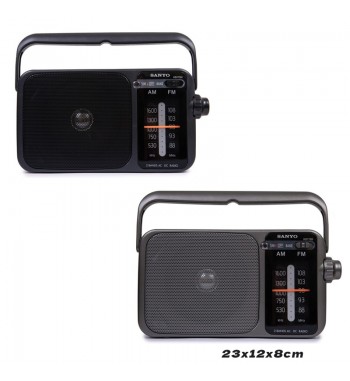 Sanyo radio analógica ac/dc 2 bandas potente con rueda xl horizontal ks-115 - KS-115