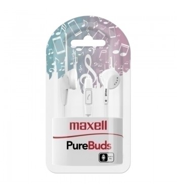 Maxell auriculares mini con micrófono pure buds blancos m671 303989 - M671