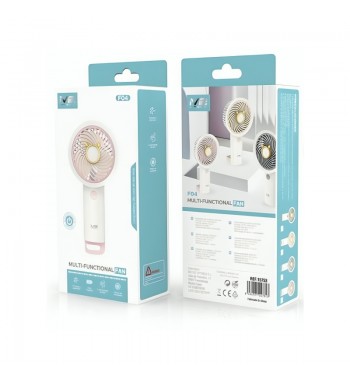 M2 tec mini ventilador de mano recargable 3 velocidades portátil 15753 - 15753_2