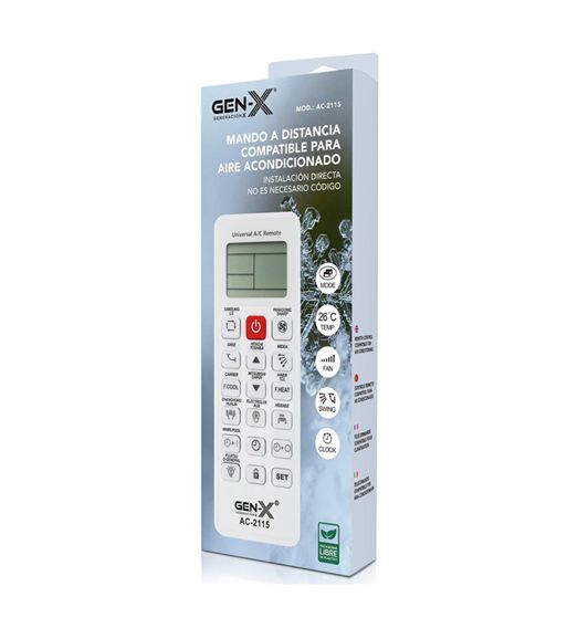 Gen-x mando aire acondicionado universal compatible con 21 marcas ac-2115 - AC-2115_1