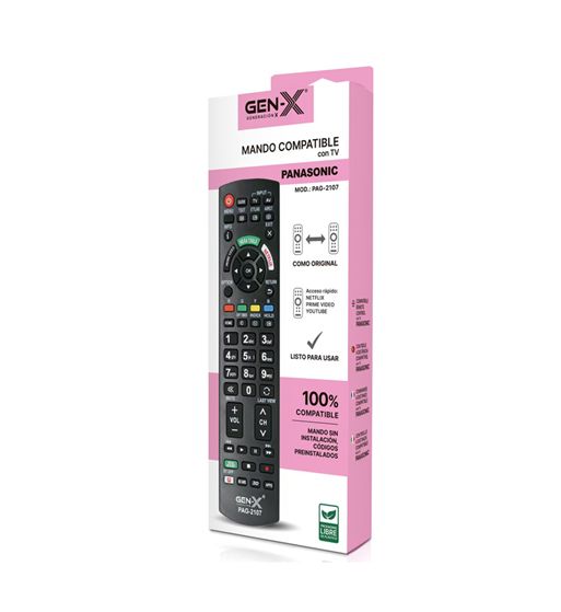 Gen-x mando universal para panasonic códigos preinstalados pag-2107 - PAG-2107