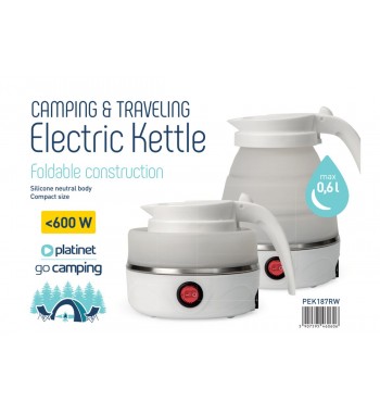 Platinet hervidor de agua eléctrico plegable 0.6l 600w silicona pek-187 - PEK-187_3