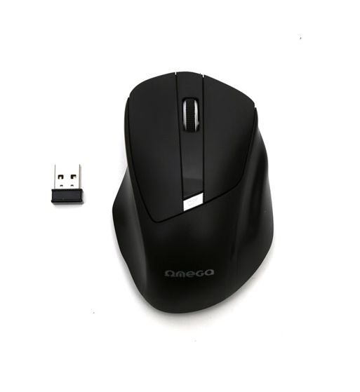 Omega ratón óptico inalámbrico 1000 - 1200 dpi ergonómico negro om216 - OM216_1