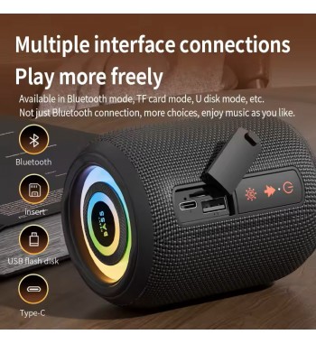 Altavoz bt peq. portátil tws heavy bass rgb 3h bt 5.3 sonido 360º bass-02 - BASS-02_3