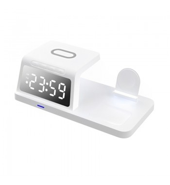 Estación de carga 3en1 15w ios/android + reloj despertador digital fsd1902 - FSD1902_1