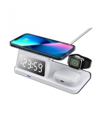 Estación de carga 3en1 15w ios/android + reloj despertador digital fsd1902 - FSD1902_2
