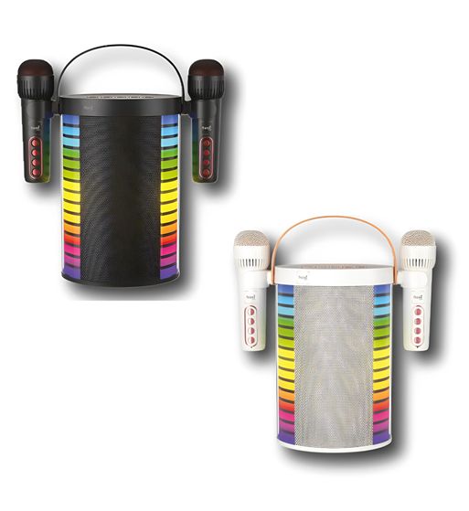 Sami altavoz karaoke multimedia 20w 2 mics inalámbricos luz rgb rs-989 - RS-989
