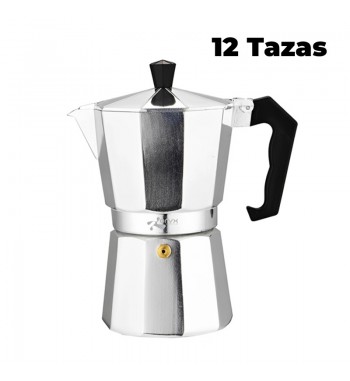 Oryx cafetera italiana de aluminio 12 tazas inducción, gas y vitro kp-12 - KP-12