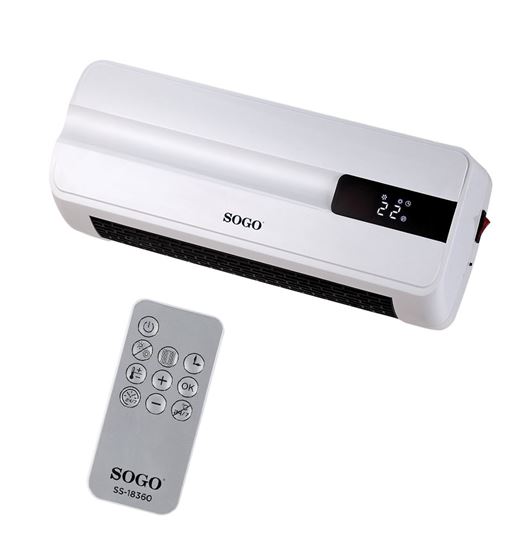 Sogo calefactor pct de pared con ventilador 2000w ss-18360 - SS-18360_B01