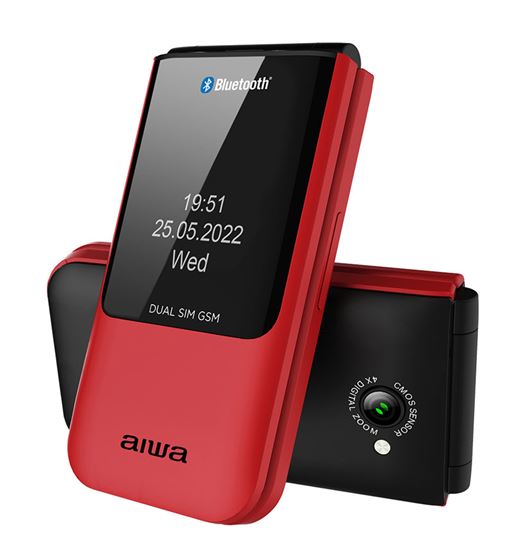 Aiwa teléfono móvil flip senior multifunción 2.4" rojo fp-24rd - FP-24RD_B02