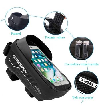 Soporte bicicleta con bolsa impermeable para móvil 6.5" fsd1590 - FSD1590_B02