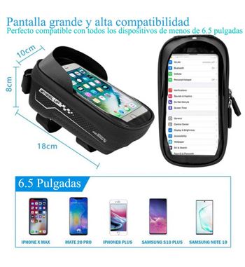 Soporte bicicleta con bolsa impermeable para móvil 6.5" fsd1590 - FSD1590_B03