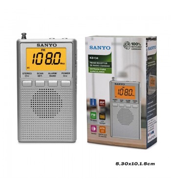 Sanyo radio digital am/fm mini bolsillo dsp pantalla lcd ks-134 - KS-134