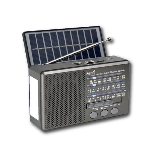 Sami radio multimedia bt pilas recargable solar linterna 8 bandas rs-11858 - RS-11858
