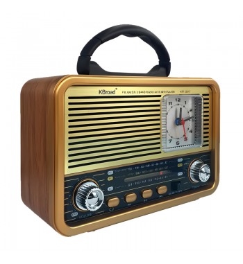 Kbroad radio clásica ac/dc 3 bandas reloj analógico bt/usb/sd/aux ktf-2017 - KTF-2017_1