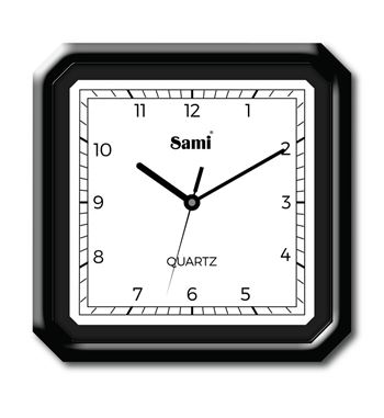 Sami reloj de pared cuadrado 27.5 cm negro rsp-11573 - RSP-11573