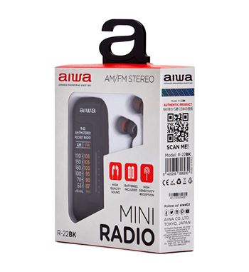 Aiwa radio am/fm a pilas mini con auriculares r-22 - R-22_B07
