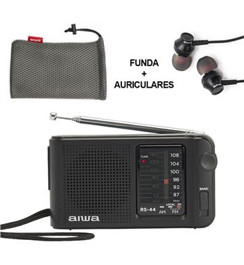 Aiwa radio am/fm a pilas c/auricular y funda rs-44 - RS-44_B00