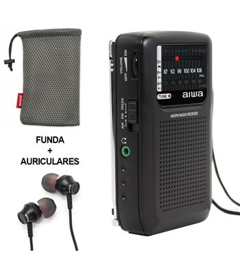 Aiwa radio am/fm a pilas c/auricular y funda rs-33 - RS-33_B00