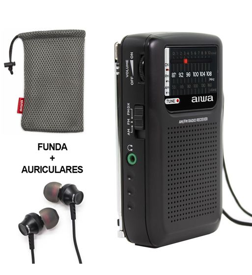 Aiwa radio am/fm a pilas c/auricular y funda rs-33 - RS-33_B00