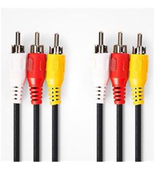 Aigostar cable 3 rca macho a 3 rca macho 1.5m audio video ag60 - AG60
