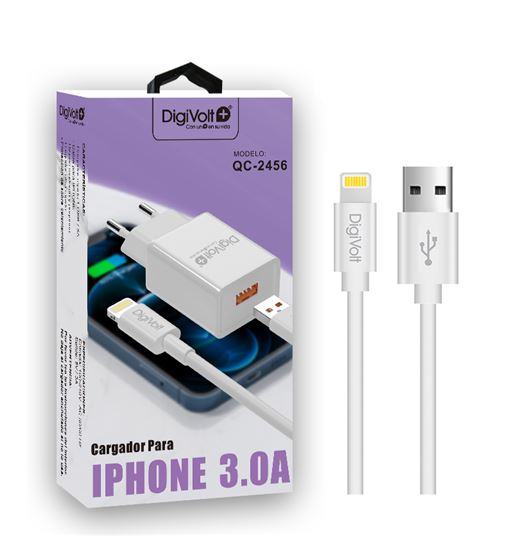 Digivolt cargador iphone (lightning) 3.0a 12w qc-2456 - QC-2456