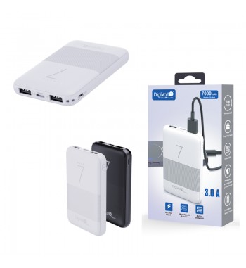 Digivolt powerbank 7000 mah 2 x usb + tipoc entrada y salida 3.0a pb-3044 - PB-3044