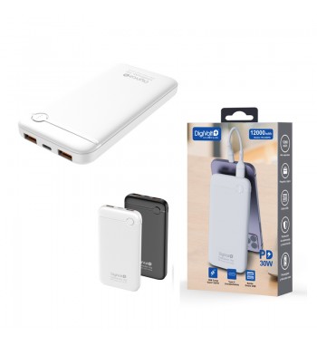 Digivolt power bank 12000 mah 30w 2usb + tipoc carga súper rápida pb-3050pd - PB-3050PD